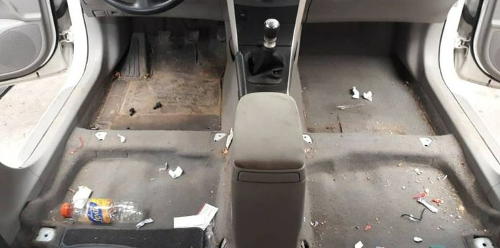 Before car detailing in Seneca, SC — example 1